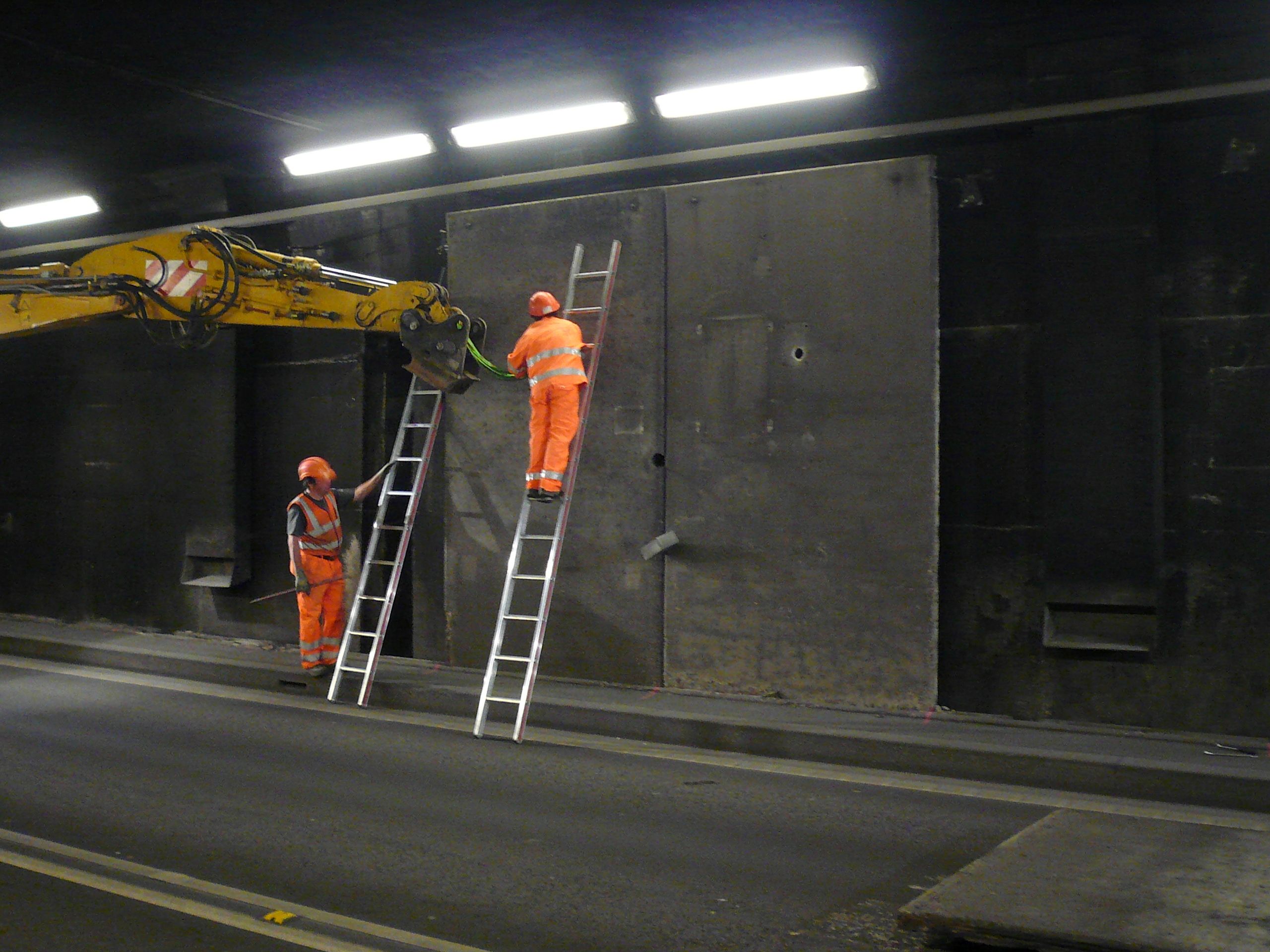 Sanierung Gothard Tunnel Demontage